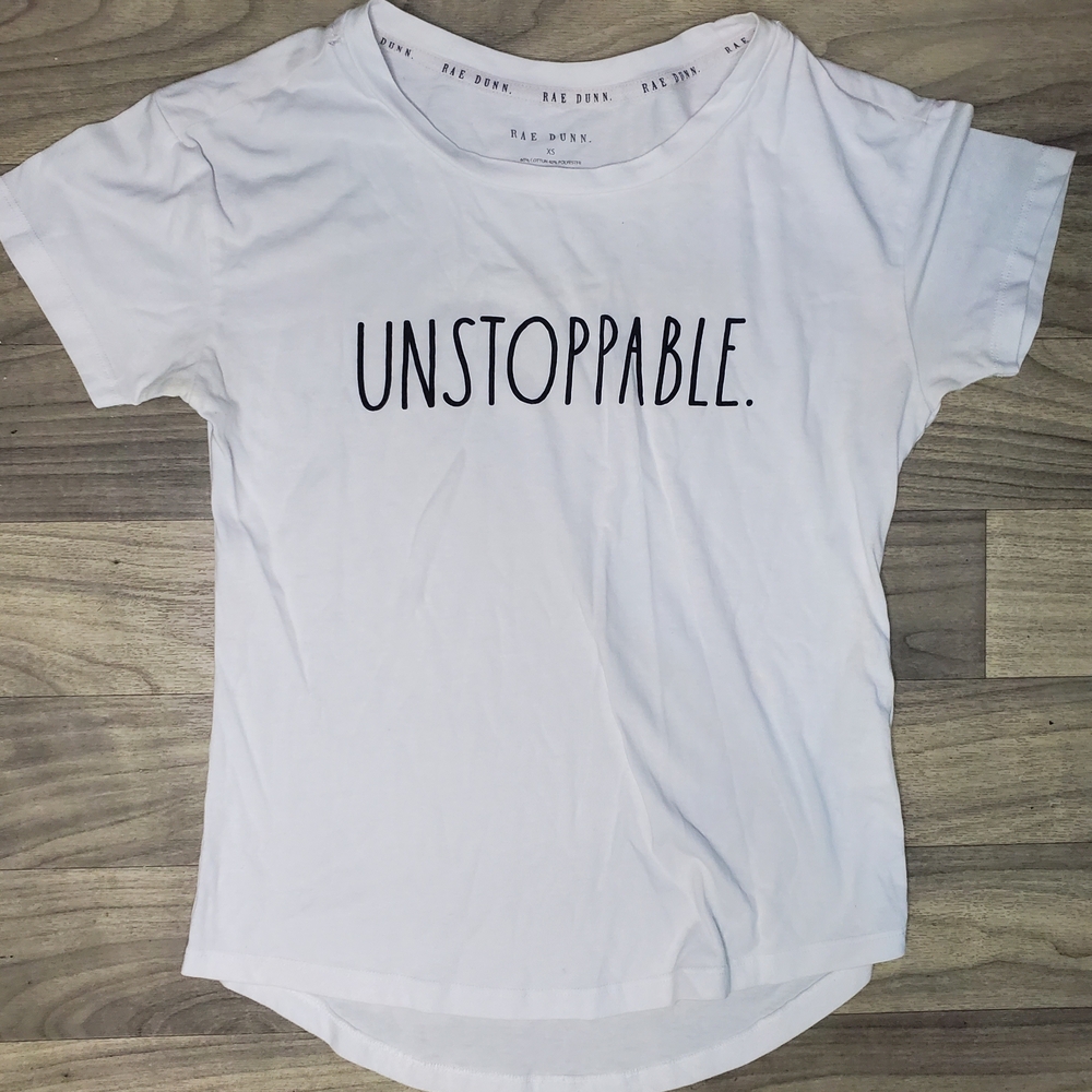 Rae Dunn White Unstoppable Tee